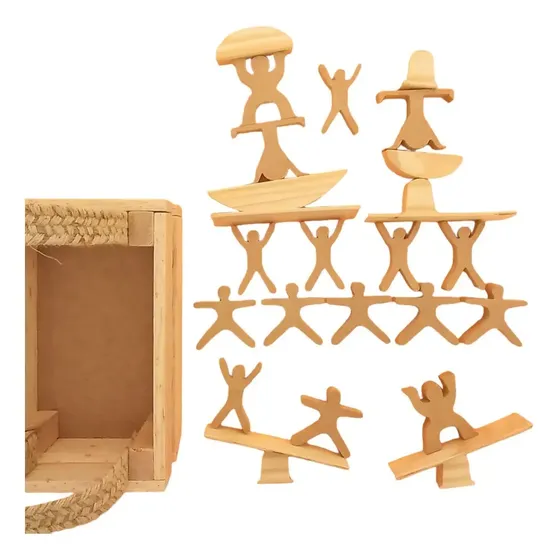 El Circo Juego Didáctico De Madera Equilibristas Rampas Caja