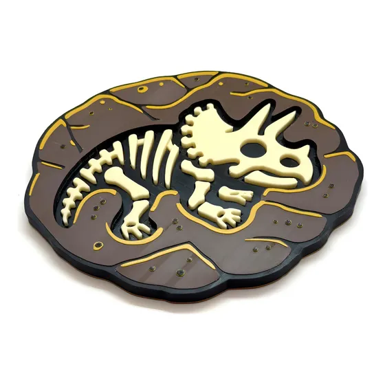 Juego De Encastre Didáctico, Dino Huesitos: Triceratops
