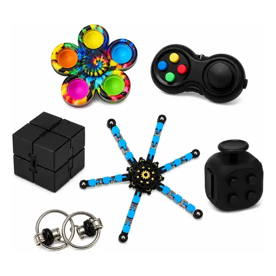 Kit Sensorial Antiestres 6 Piezas Fidget Autismo Tdah