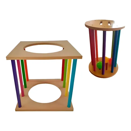 Cubo + Rodaris Balancin Montessori Madera Pikler Waldorf