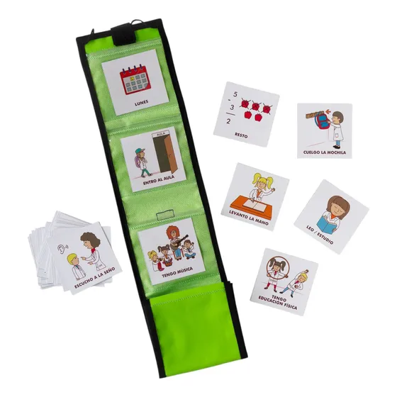 Agenda Portátil Con 40 Pictogramas Escolares