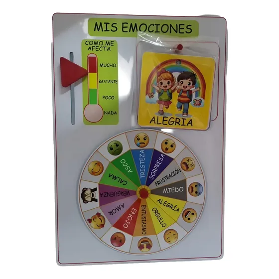 Tabla De Emociones Ruleta + Cartas Terapéutico Didáctico