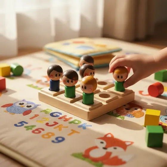 Juego Didactico Plantado Cilindrico Madera Motricidad Fina