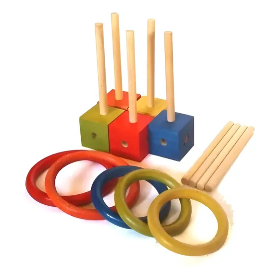 Embocar Encastre De Madera Juego De Habilidad Jg