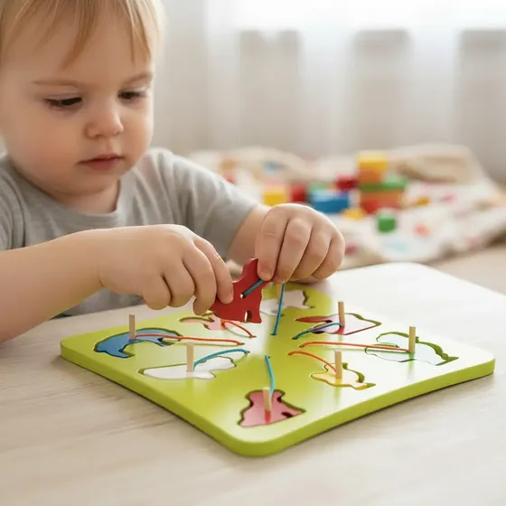 Juguete Bebe Didáctico Madera Encastre Motricidadmontessori