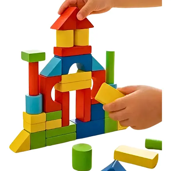 Bloques Madera Con Mochila Construccion Motricidad Fina Niño