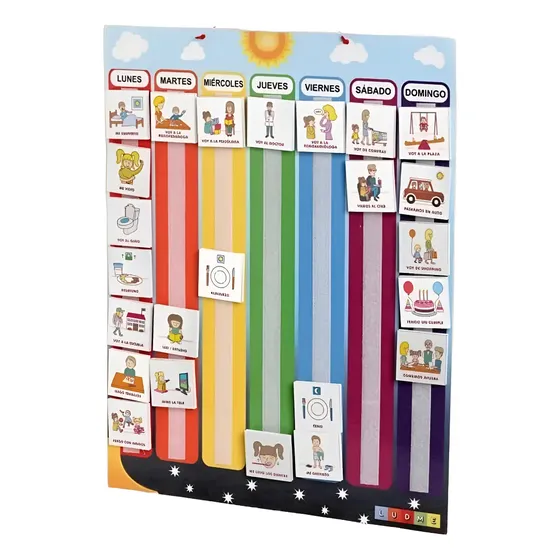 Agenda Visual Semanal Material Tea Autismo Con Abrojo Terapi