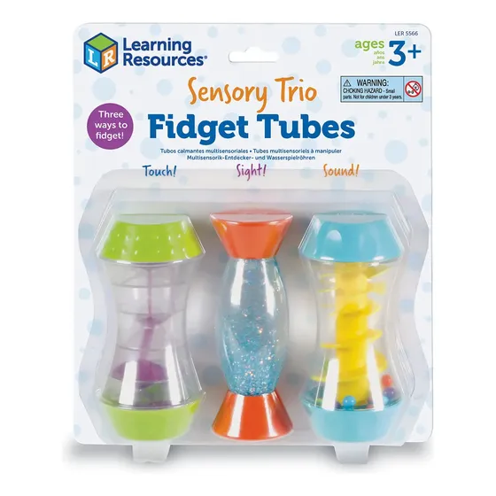 Set de 3 Tubos Sensoriales Fidget para Autismo y Desarrollo Visual