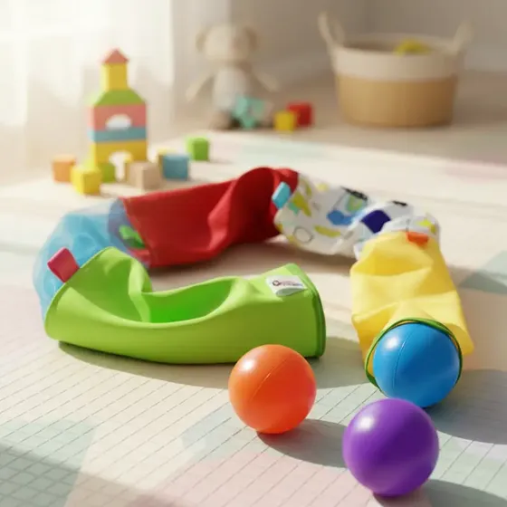 Juego Didáctico Tela Mini Túnel Y Pelotitas Motricidad Fina