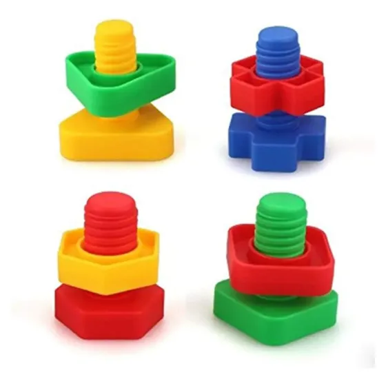 Juego 4 Tuercas Y 4 Tornillos - Motricidad Fina