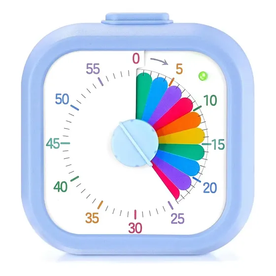 Temporizador Digital 60min Silencioso Para Niños Azul