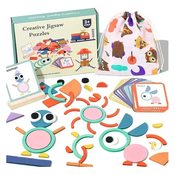 Juego Didactico Rompecabezas Madera Montessori Geométricos
