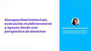 Portada del video Discapacidad intelectual, evaluación multidimensional y apoyos desde una perspectiva de derechos
